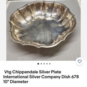 Silver plate 678 International silver company bowl dish